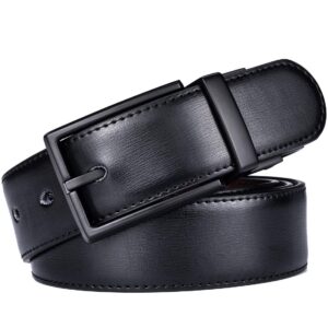 beltox fine Men's Dress Belt Leather Reversible 1.25" Wide Rotated Buckle Gift Box（Black/Brown Belt with 0440 Black Buckle,38-40）