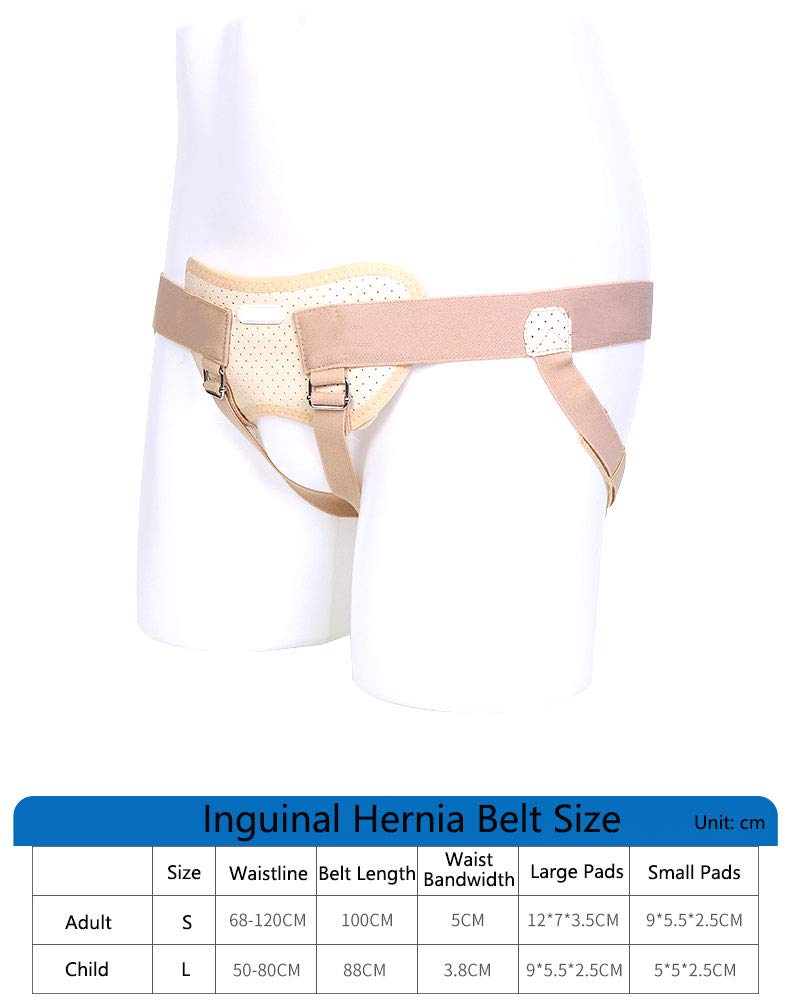 GHzzY Hernia Belt for Surgery & Injury Recovery - Hernia Support Truss for Single/Double Inguinal or Sports Hernia with 4 Compression Pads(2 Pack),Adult