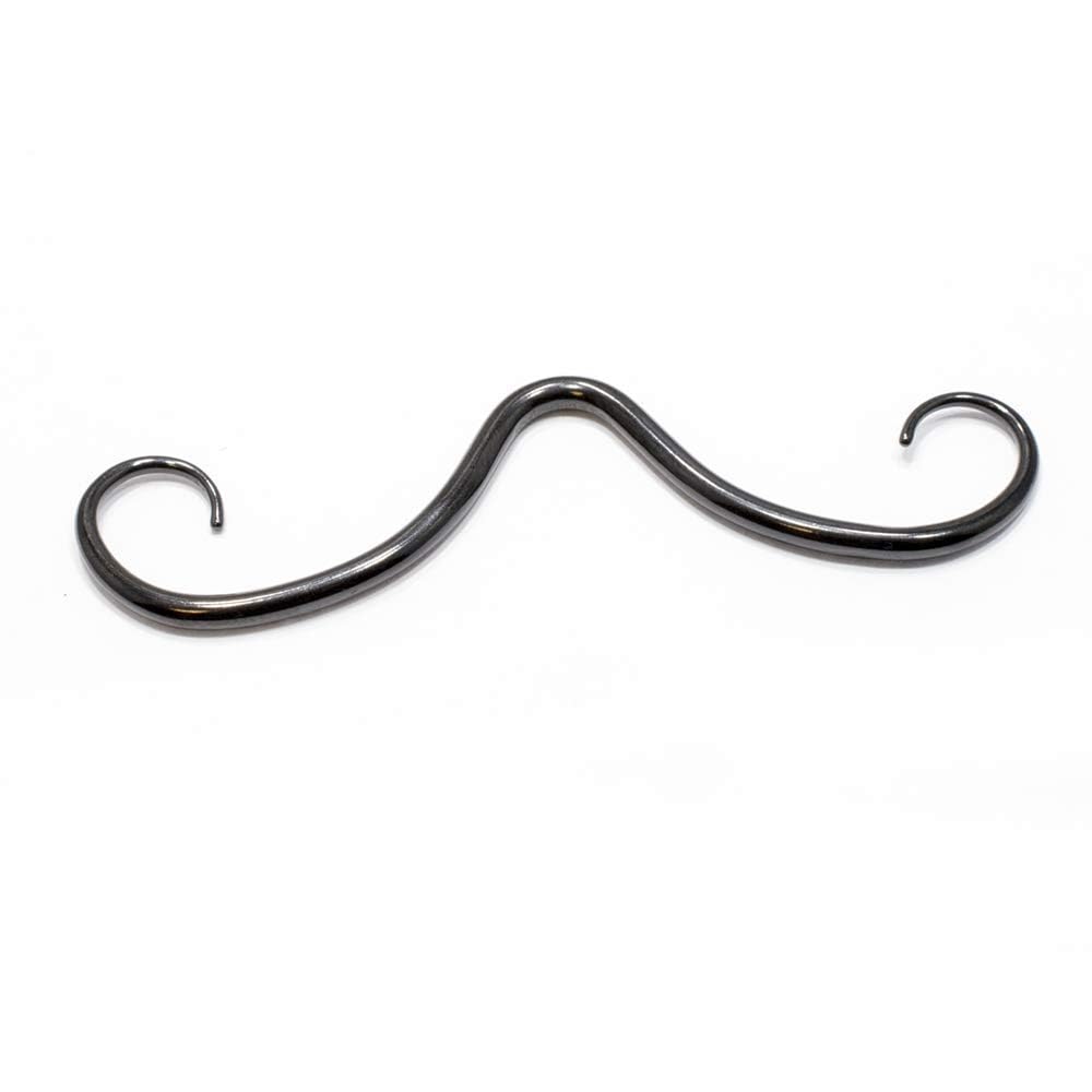 Black PVD Over 316L Surgical Steel Septum Mustache Nose Ring 16G Septum Piercing Jewelry