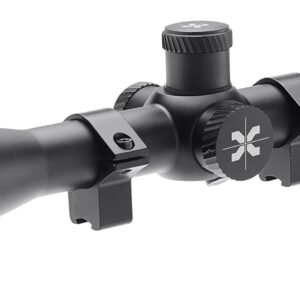 Axeon Optics 4-16x44mm EDR Etched Dot Reticle Adjustable Parallax Rifle Scope for Hunting - Includes 11mm Gun Scope Mounting Rings