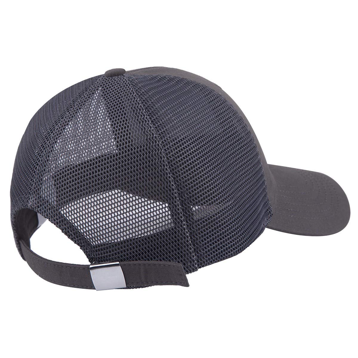 moonsix Breathable Baseball Cap for Men Women Mesh Dad Hat for Sports Snapback Hats, Solid Grey