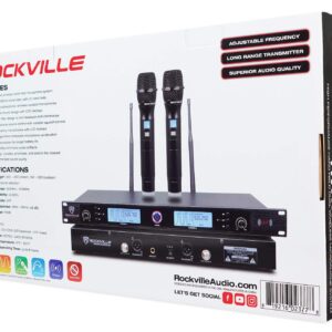 RockvilIe RWM3300UA Dual Handheld Microphones for Church Sound Systems