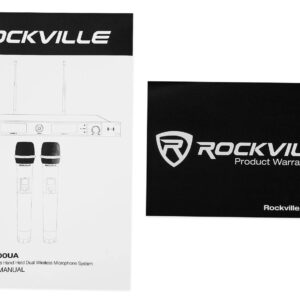 RockvilIe RWM3300UA Dual Handheld Microphones for Church Sound Systems