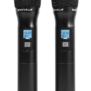 RockvilIe RWM3300UA Dual Handheld Microphones for Church Sound Systems