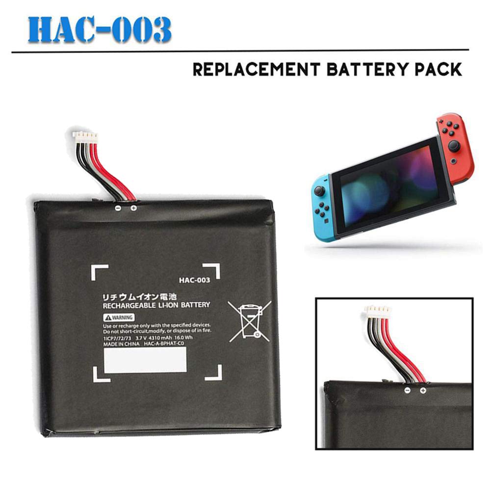 HDCKU HAC-003 Battery Replacement Kit for Nintendo Switch 2017 Game Console HAC-001 Internal Battery Repair Tool Kit