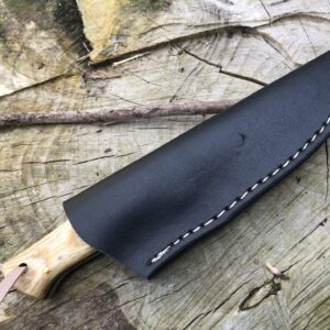 Perkin Damascus Steel Hunting Knife With Sheath Bushcraft Knife - SK1200