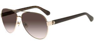 kate spade new york women's geneva/s aviator sunglasses, brown/brown gradient, 59mm, 12mm