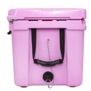 Frosted Frog Pink 45 Quart Ice Chest Heavy Duty High Performance Roto-Molded Commercial Grade Insulated Cooler