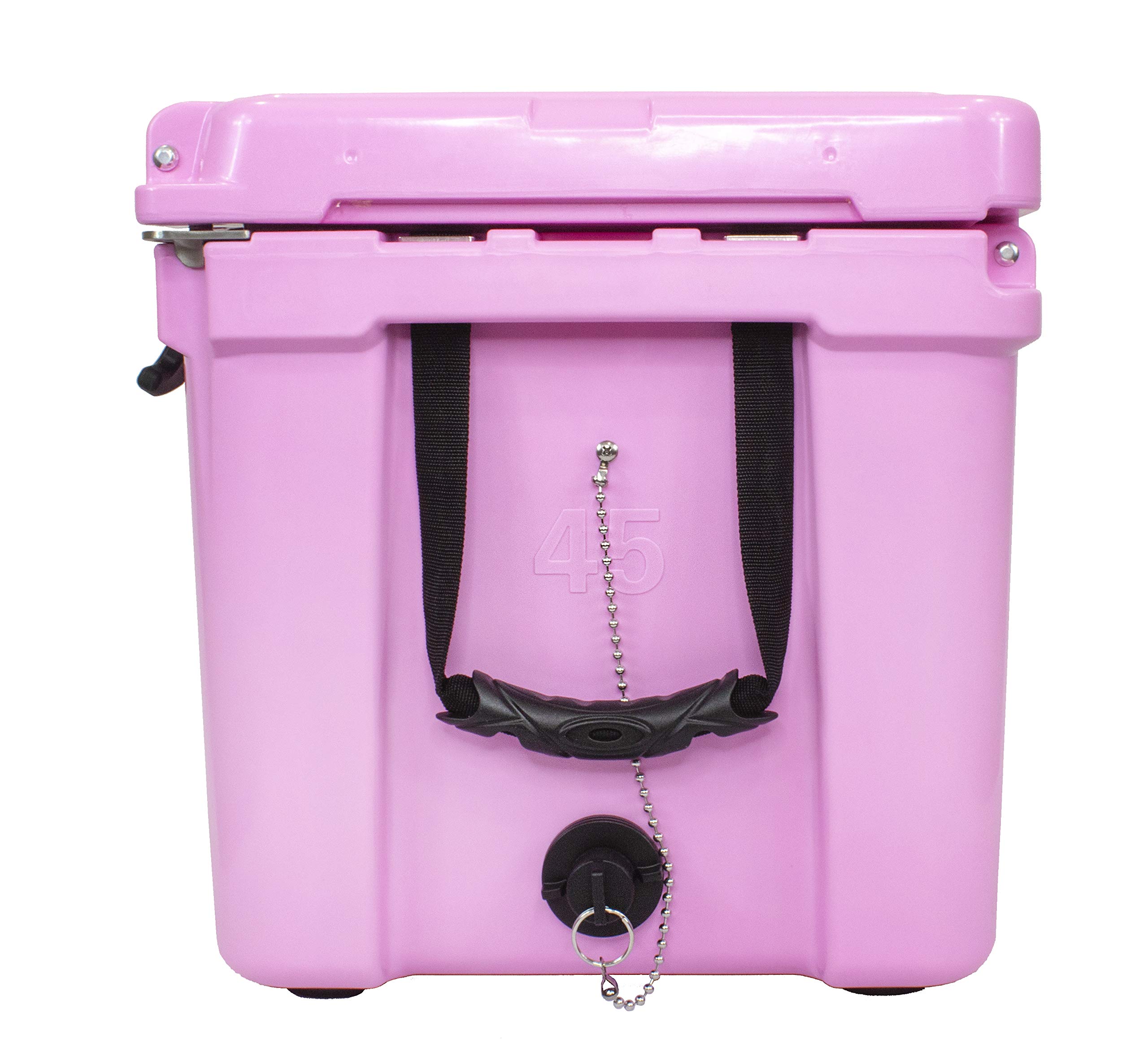 Frosted Frog Pink 45 Quart Ice Chest Heavy Duty High Performance Roto-Molded Commercial Grade Insulated Cooler