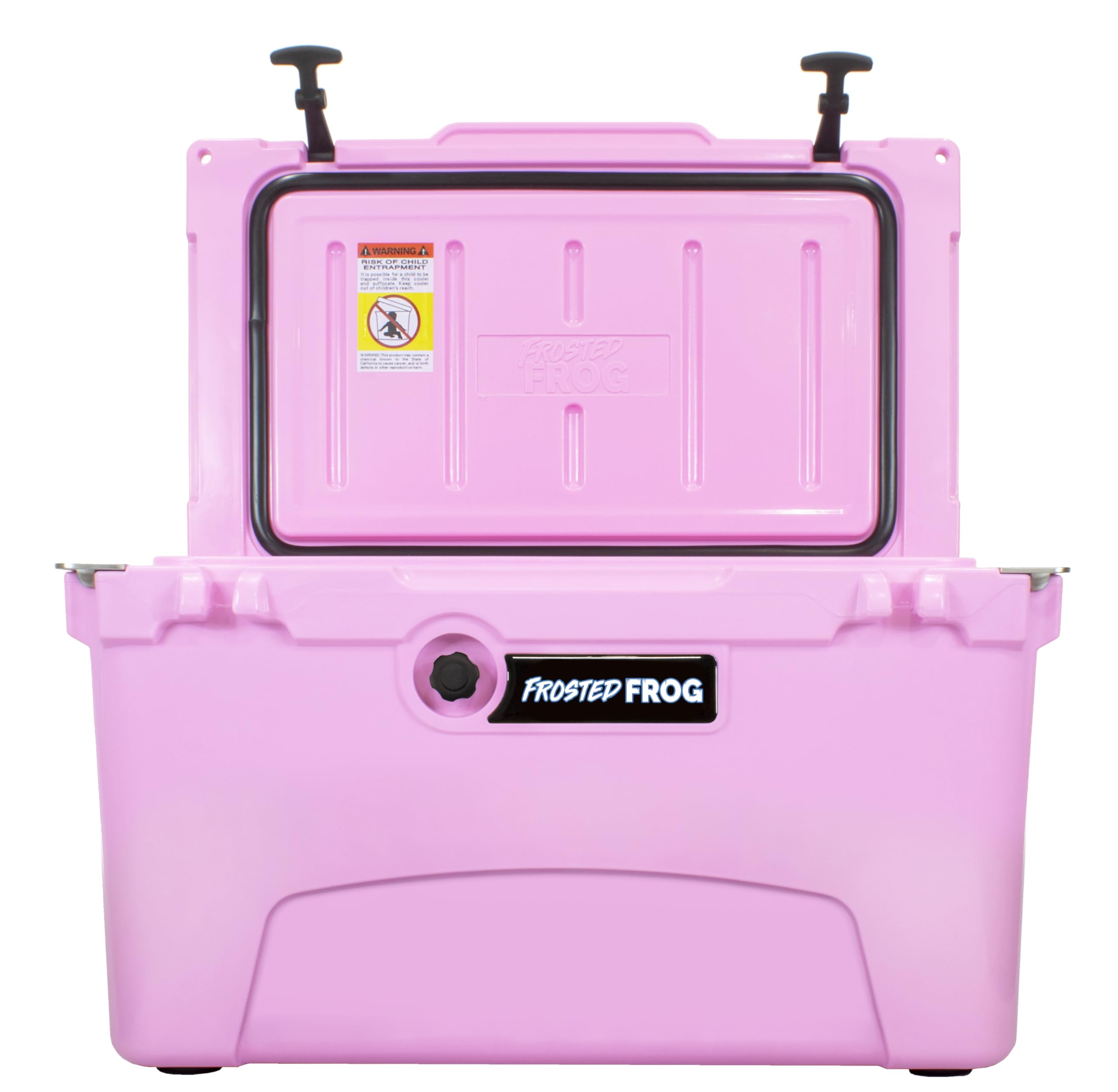 Frosted Frog Pink 45 Quart Ice Chest Heavy Duty High Performance Roto-Molded Commercial Grade Insulated Cooler