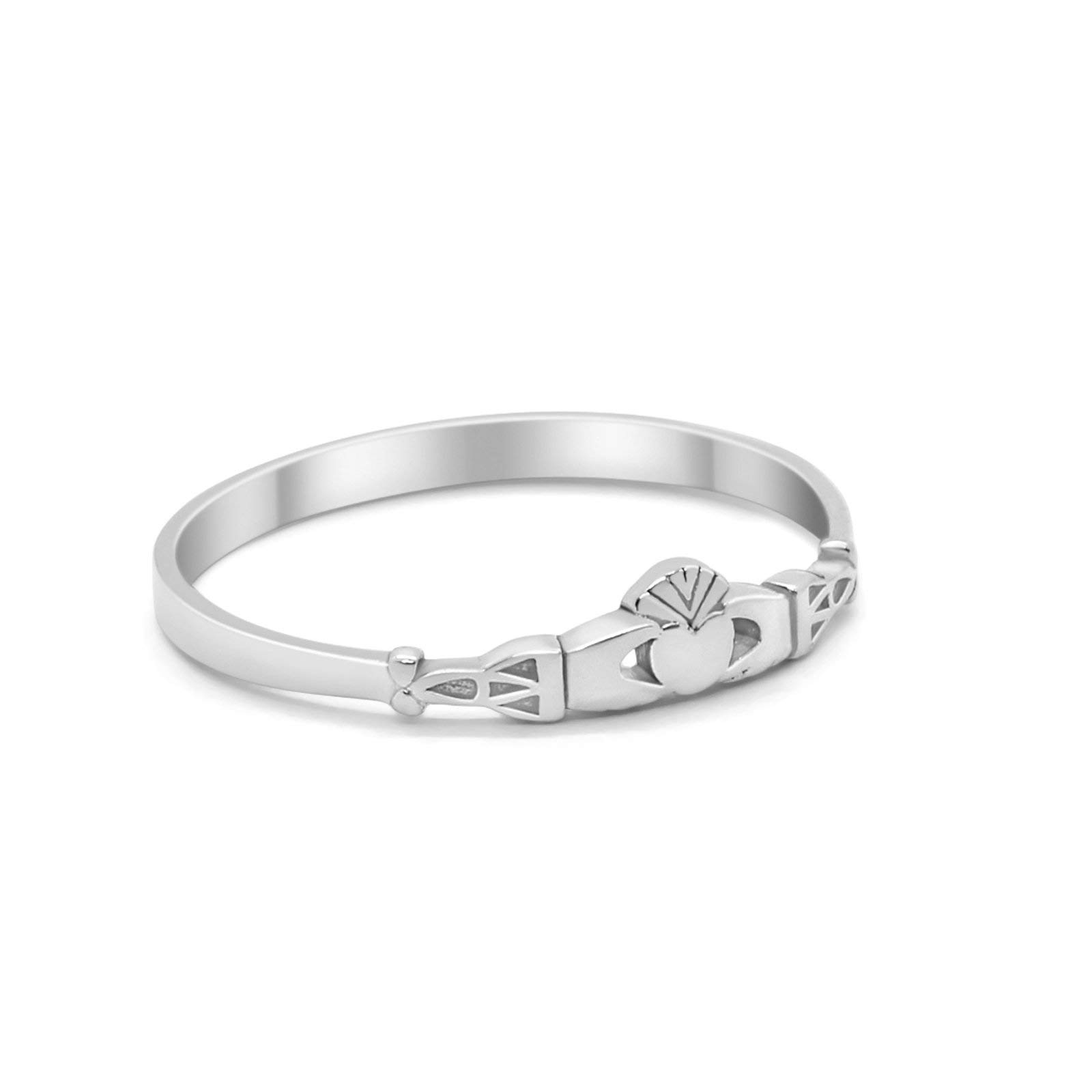 Petite Dainty 925 Sterling Silver Celtic Claddagh Ring Size-9