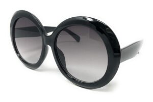 my shades - women's oversize xl circle thick frame sunglasses designer inspired (black, gradient smoke)