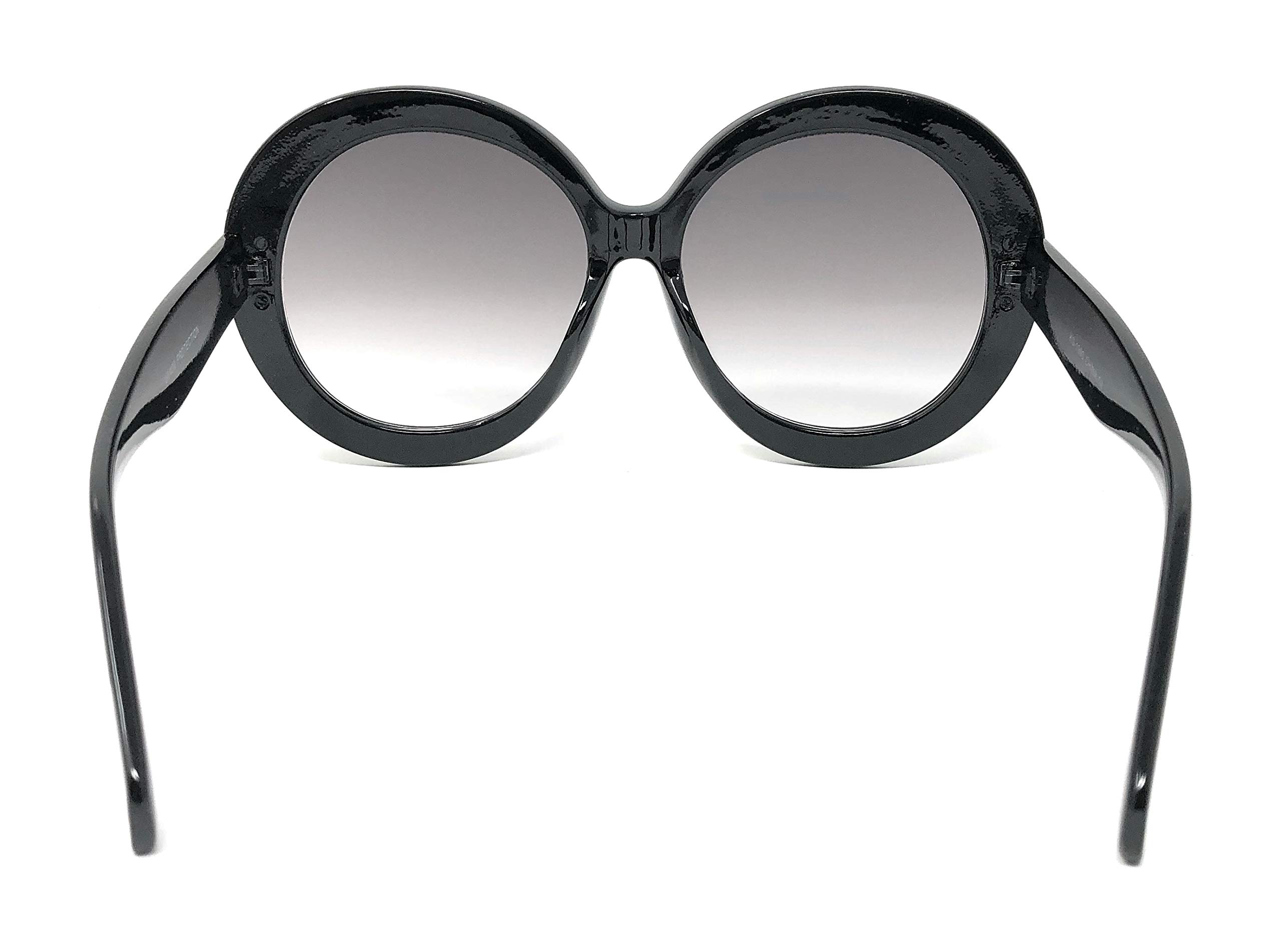 My Shades - Women's Oversize XL Circle Thick Frame Sunglasses Designer Inspired (Black, Gradient Smoke)