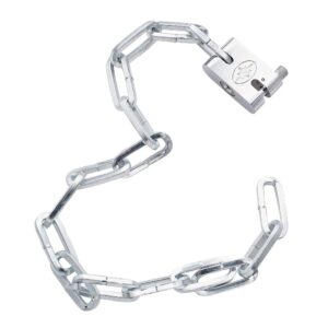 MroMax White Chain Lock, 710mm/27.95" Long, 5mm/0.20" Diameter Buckle 1pcs