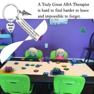 TGBJE ABA Therapist Gift A Truly Great ABA Therapist Is Hard To Find Keychain Appreciation Gift BCBA Gift RBT Gift (ABA Therapist)