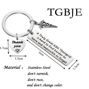 TGBJE ABA Therapist Gift A Truly Great ABA Therapist Is Hard To Find Keychain Appreciation Gift BCBA Gift RBT Gift (ABA Therapist)