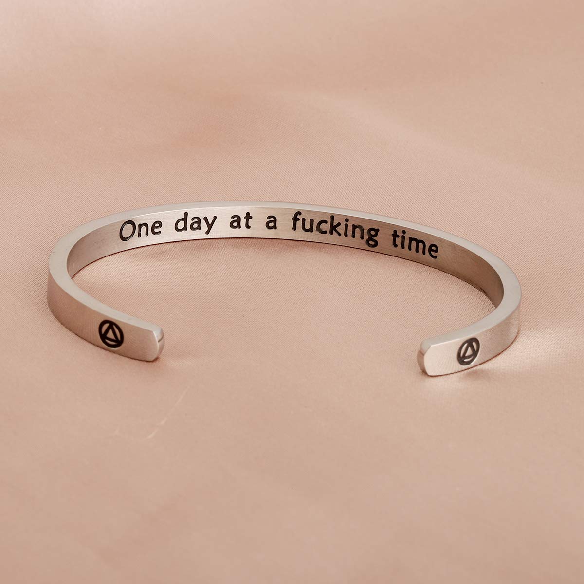 TGBJE One Day At A Time Bracelet Sobriety Gift Addiction Recovery Gift AA Bracelet NA Gift (Sobriety Gift)