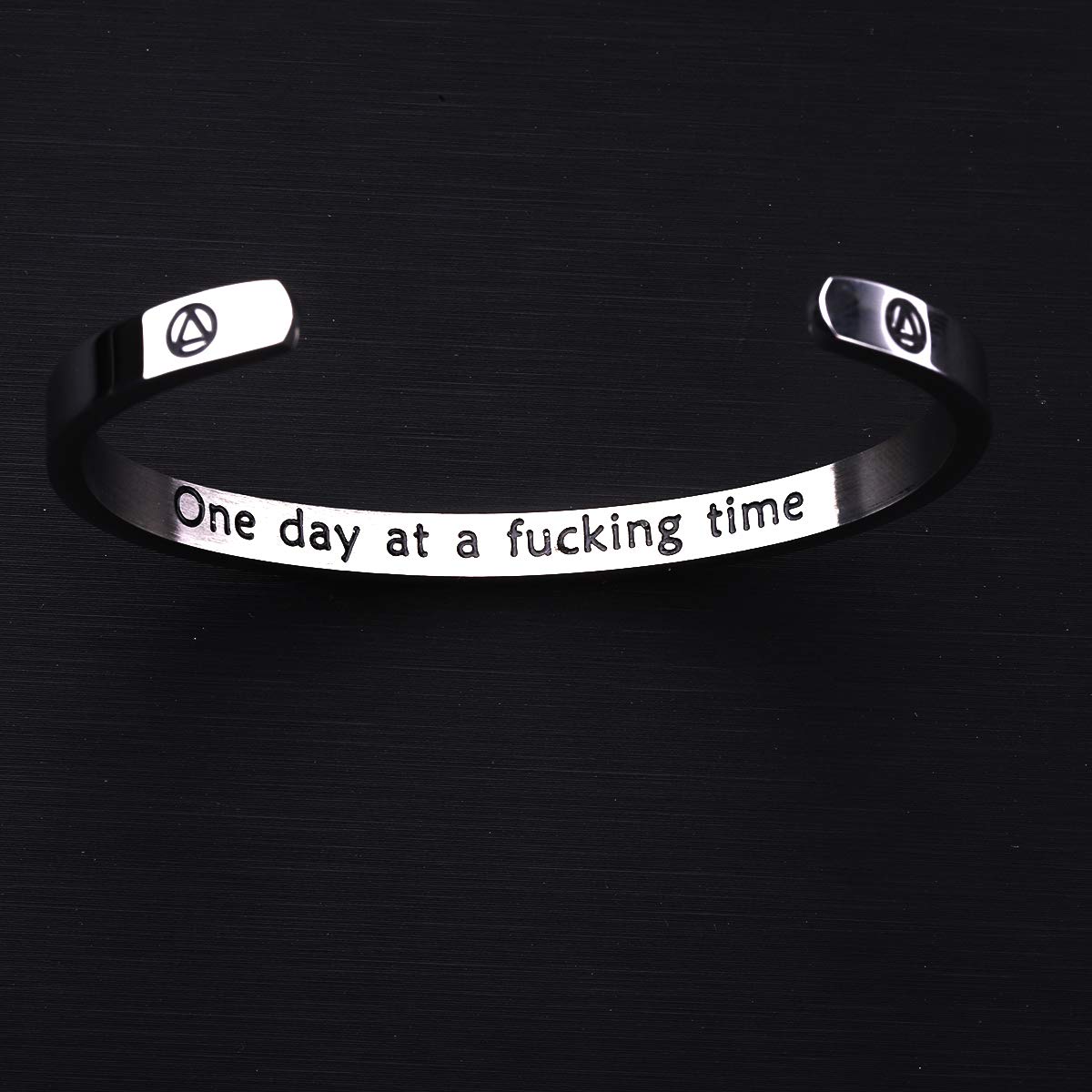 TGBJE One Day At A Time Bracelet Sobriety Gift Addiction Recovery Gift AA Bracelet NA Gift (Sobriety Gift)