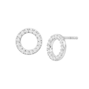 silpada 'brillante' cubic zirconia stud earrings in sterling silver