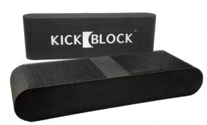 kickblock - world’s best bass drum anchor system - total slide prevention - stops bass drum creep & slipping - drum set accessory & gift (stage black)