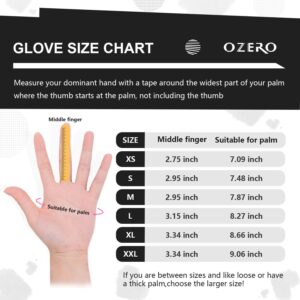 OZERO Winter Waterproof Gloves for Men: Women Gloves for Running Touchscreen - XS Size & Black