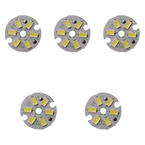 Othmro 5pcs 23mm Dia LED Chip Bulb Super Bright High Power, 9-11V 6500K 5730 Aluminum LED Bulb Surface Mounted Devices Light Beads,Floodlight for Camper Light Bulb, Home Reading, Light Marine Lamps