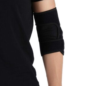 Zer one Fitness Elbow Brace Compression Support Sleeve for Tennis Elbow Sports Elbow Support Pad Guard Strap (Black)