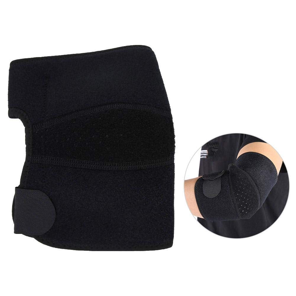 Zer one Fitness Elbow Brace Compression Support Sleeve for Tennis Elbow Sports Elbow Support Pad Guard Strap (Black)