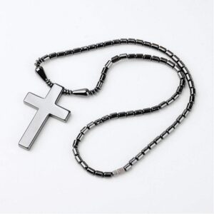 LZD Electroplated Hematite Necklaces Unisex Multicolor Cross X63