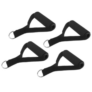 SING F LTD 4pcs PP Ribbon Exercise Resistance Band Fitness Tubes Handle D-Shaped Hook for Gym Yoga Strength Fitness Training