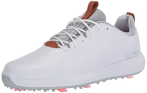 Puma Golf Men's Ignite Pwradapt Leather 2.0 Golf Shoe, White, 9 M US