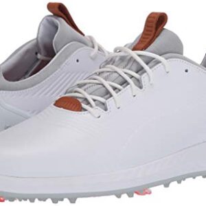 Puma Golf Men's Ignite Pwradapt Leather 2.0 Golf Shoe, White, 9 M US