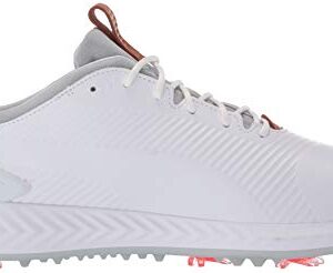 Puma Golf Men's Ignite Pwradapt Leather 2.0 Golf Shoe, White, 9 M US