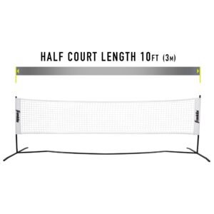 Franklin Sports Half Court Size Pickleball Net by Franklin Pickleball - Includes 10ft Net, (2) Paddles, and (2) X-40 USA Pickleball Approved Pickleballs,Black