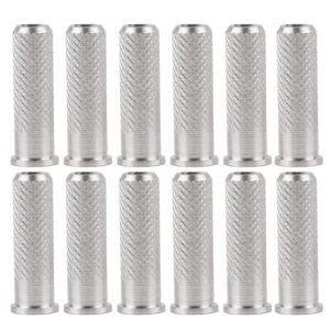 zerone 12pcs replacements archery base inserts, standard 6.2mm/0.24in aluminum carbon arrow shaft hunting accessory