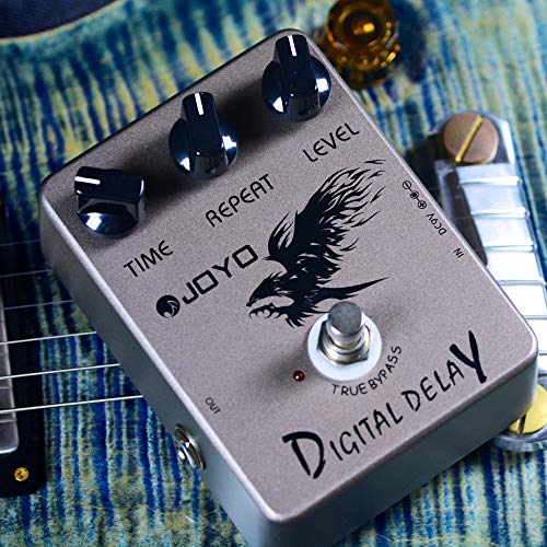 JOYO Digital Delay Effect Pedal for Electric Guitar & Bass Delay Time Range 25ms-600ms Sounds "Analog" Delay - True Bypass (JF-08)