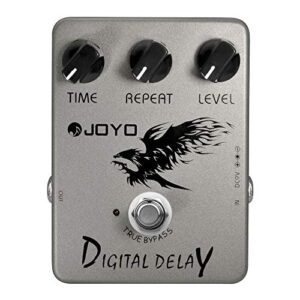 JOYO Digital Delay Effect Pedal for Electric Guitar & Bass Delay Time Range 25ms-600ms Sounds "Analog" Delay - True Bypass (JF-08)