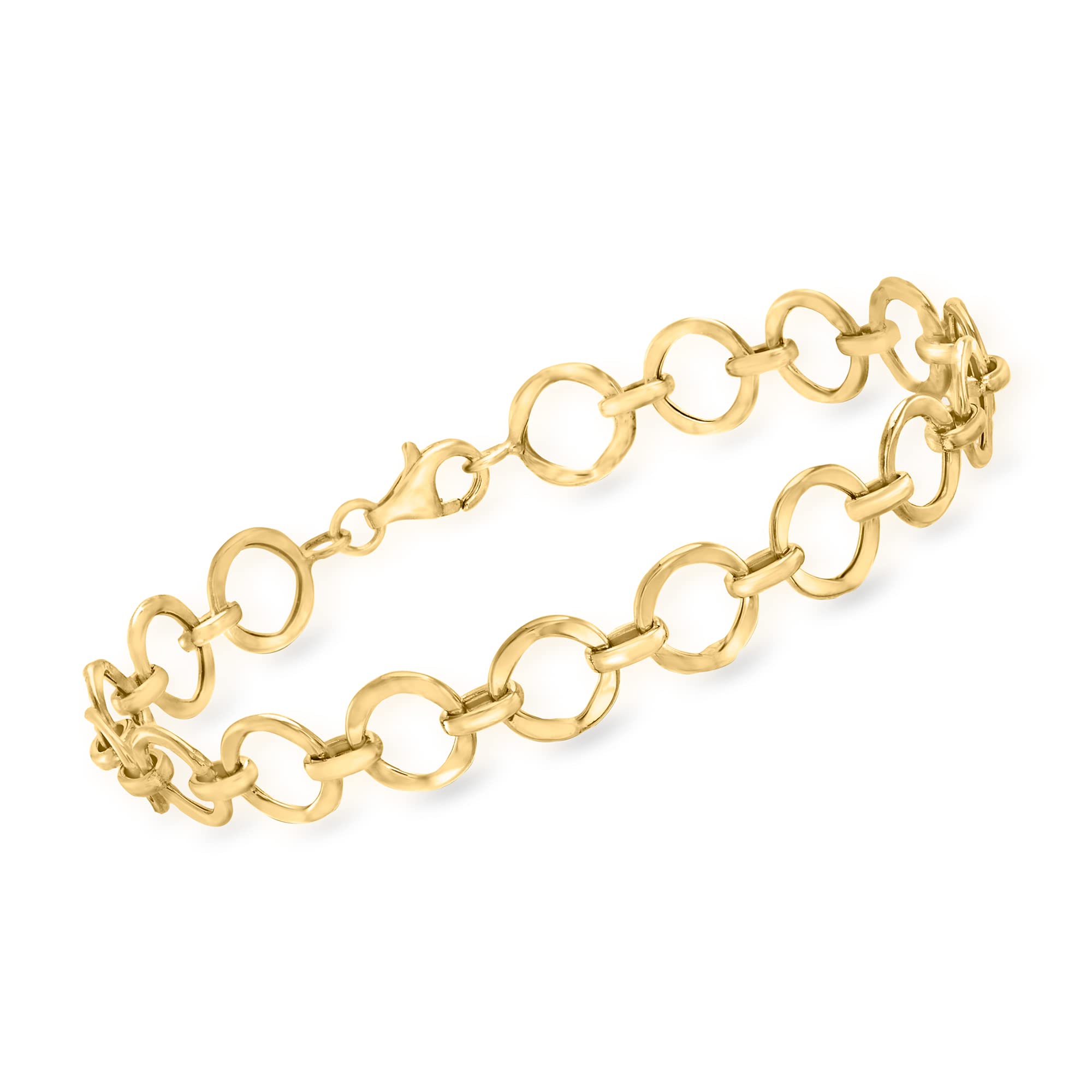 Ross-Simons 14kt Yellow Gold Circle-Link Bracelet. 7 inches