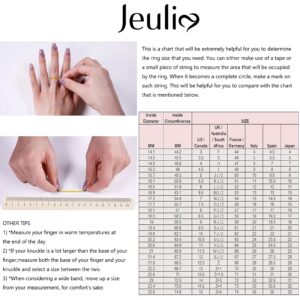 Jeulia Black Skull Rings for Women Mens Sterling Silver Biker Band Style Rings Two Tone Plated Stackable Wedding Bands White Diamond Bridal Set Engagement Anniversary Promise rings for Her (7.5)