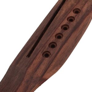 Lovermusic Set of 3 Rosewood Bridge Pins & Bone Saddle & Bone Guitar Nut for Folk Guitar