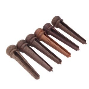 Lovermusic Set of 3 Rosewood Bridge Pins & Bone Saddle & Bone Guitar Nut for Folk Guitar