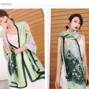 YMXHHB Fashion Scarves Scarf Silk Feeling Scarves Long Lightweight Sunscreen Shawls for Women (Y16)