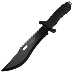 defender-xtreme 13" black anodized fixed blade hunting knife stainless steel