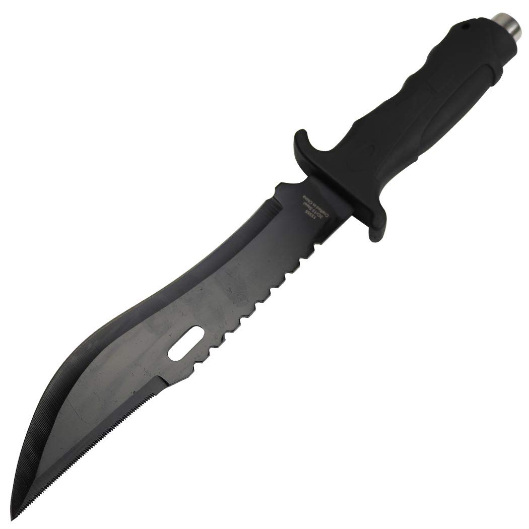 Defender-Xtreme 13" Black Anodized Fixed Blade Hunting Knife Stainless Steel