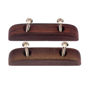 Artibetter 2pcs Rosewood Guitar Thumb Rest Bass Finger Rest with Mounting Screws