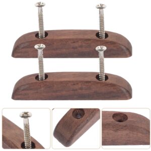 Artibetter 2pcs Rosewood Guitar Thumb Rest Bass Finger Rest with Mounting Screws