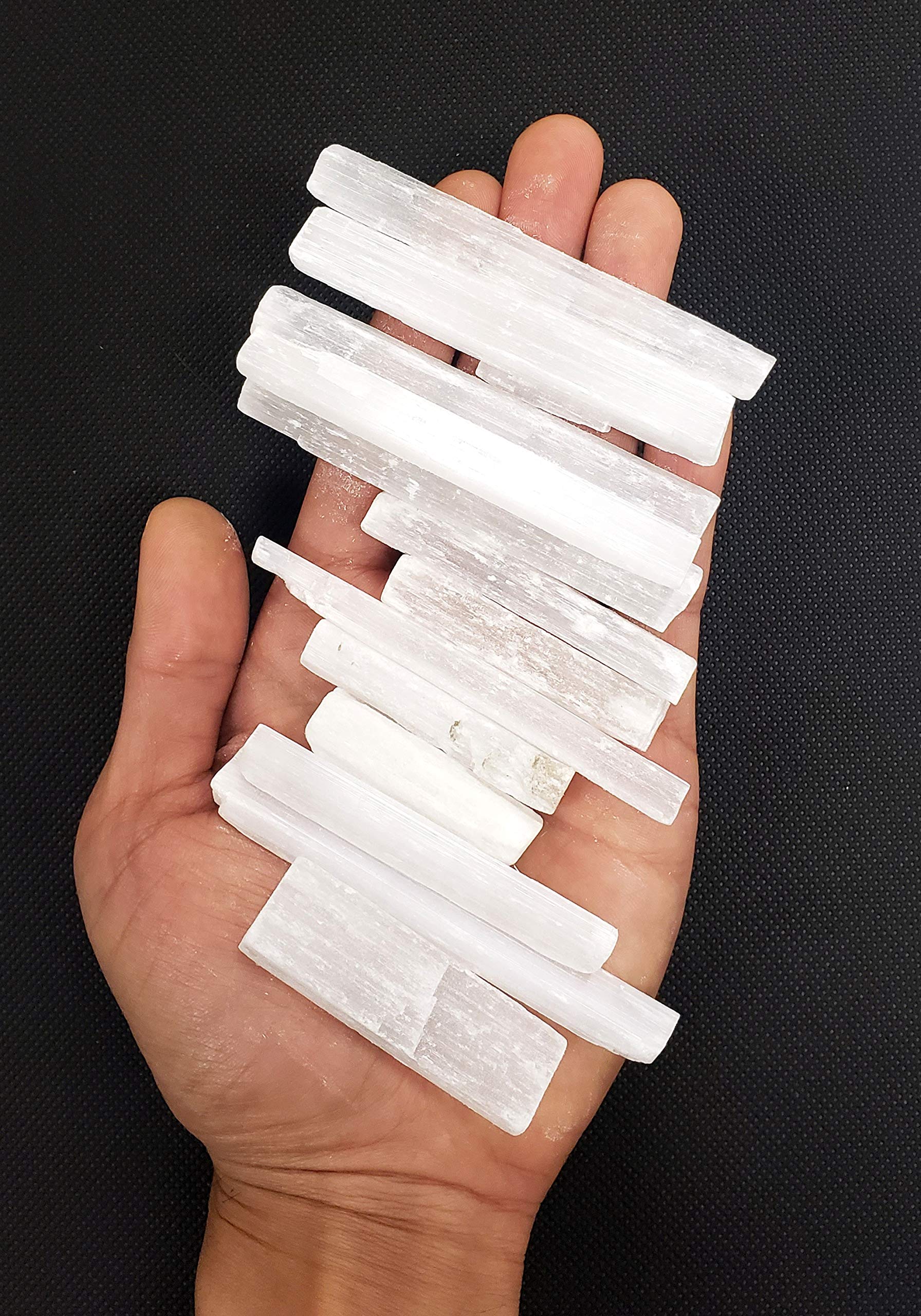 MINERALUNIVERSE 1/2 Lb Selenite Sticks Small - Selenite Wands for Crystal Healing - Natural Healing Crystal Stones for Wicca and Reiki