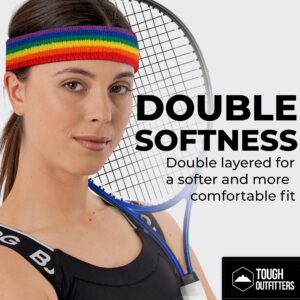 Running Headbands for Men and Women - Athletic Sweatband - Terry Cloth Bands for Basketball, Tennis, Football, Gym, Running, Cosplay & Costumes