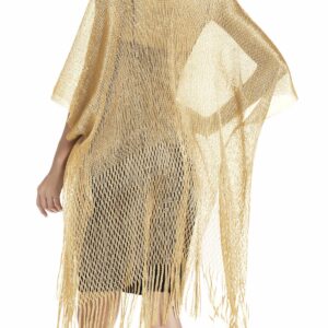 Rheane Gold Kimono Shawls and Wraps