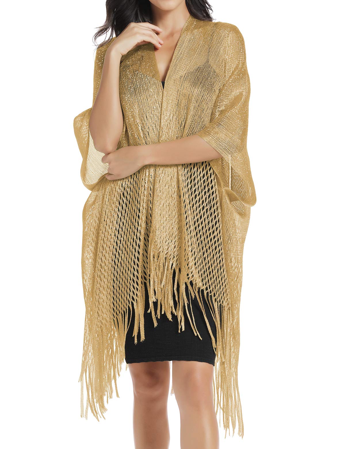 Rheane Gold Kimono Shawls and Wraps